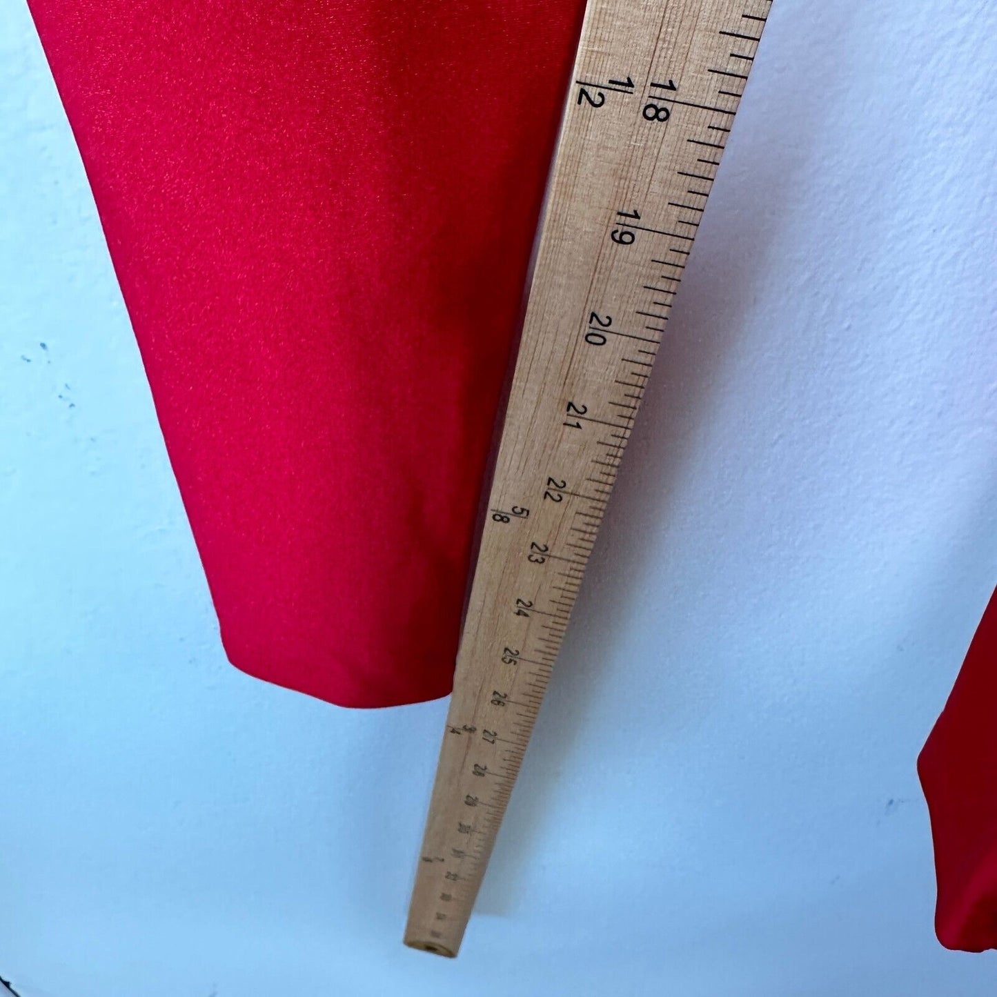 Anais & Margaux Alexandra Deep Red Shimmery Pant Leggings Italian Fabric XS