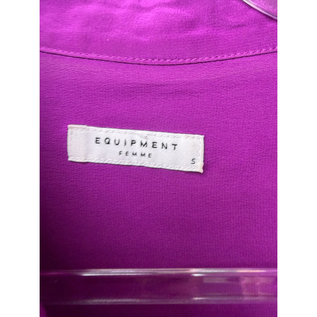Equipment Purple Silk Button Front Shirt Women S