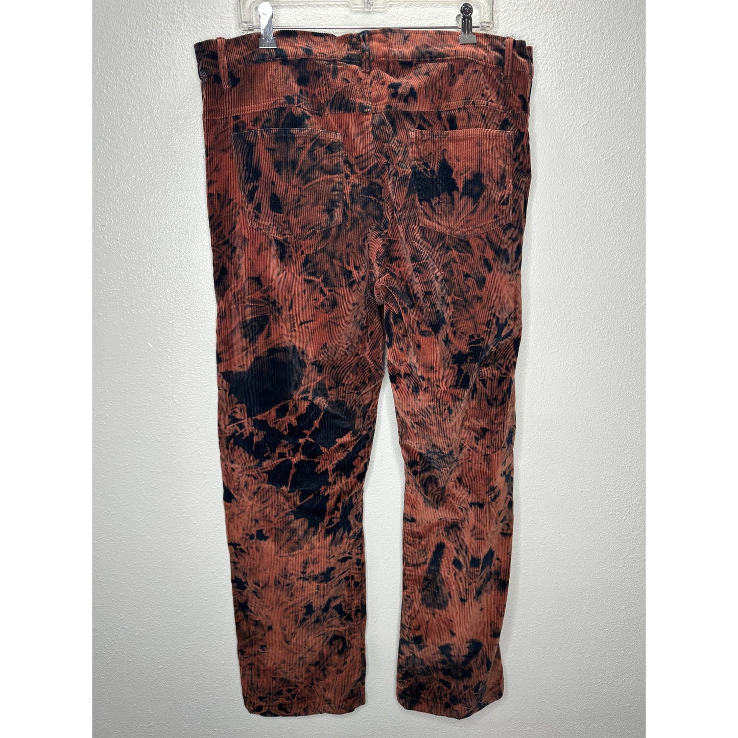 Strike Oil Rust & Black Tie Dye Corduroy 100% Cotton Pants 34