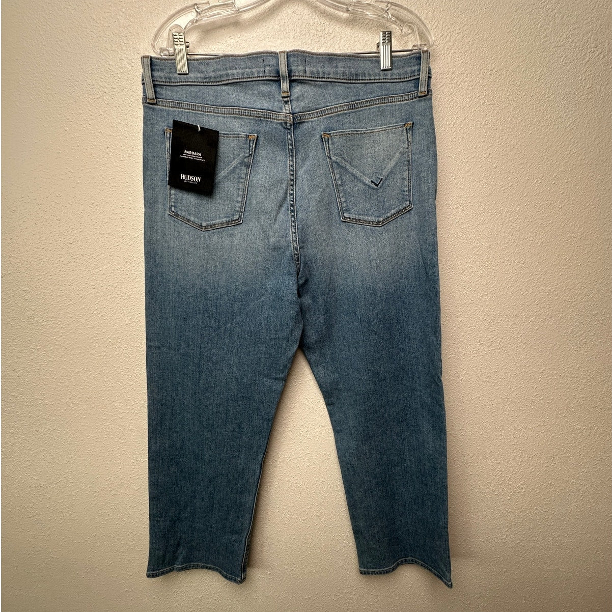 NWT Hudson Barbara High Waist Crop Straight Jeans Blue Women’s 33