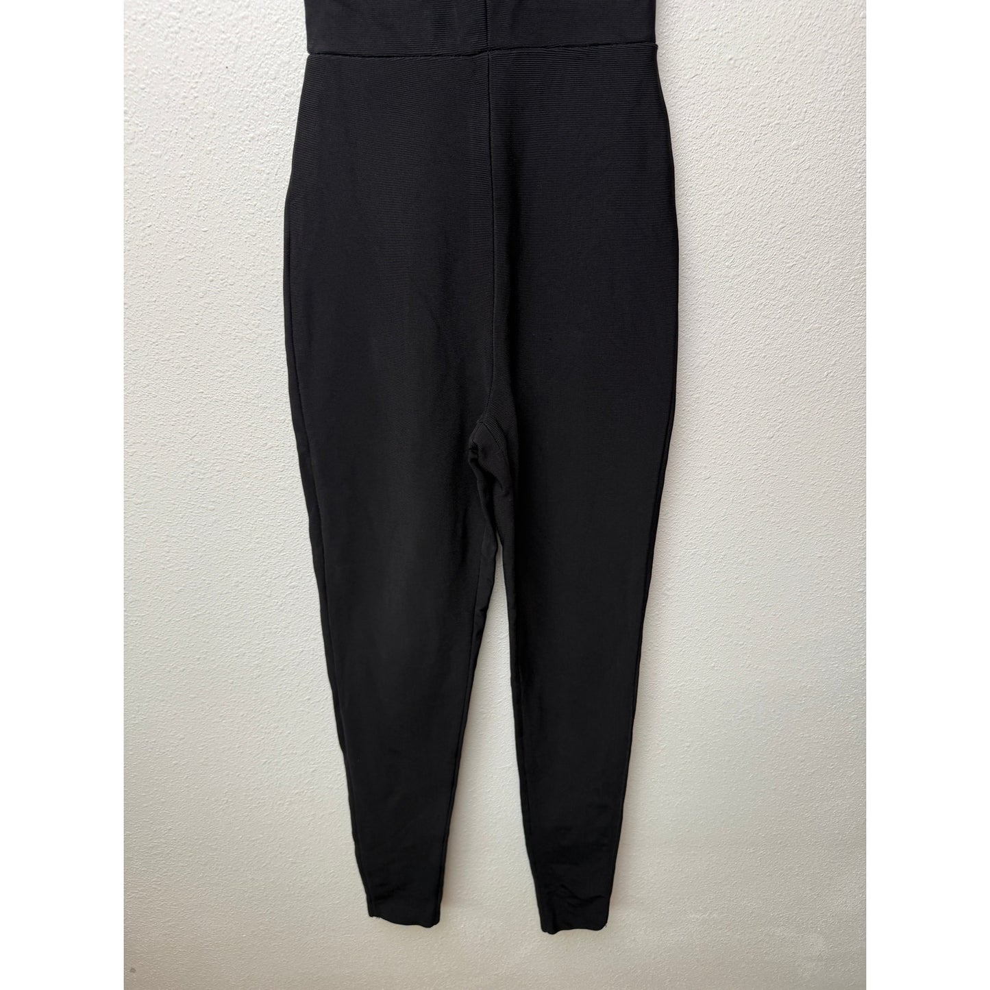 House of CB Anaise Black Jumpsuit Women XS Plunge