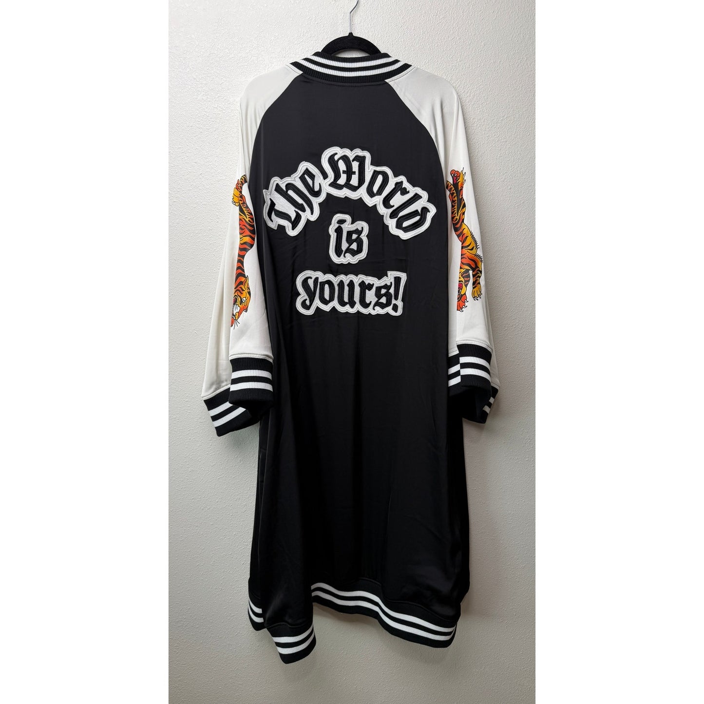 NWT Dressed in Lala Black Kimono Bomber Women's S/M
