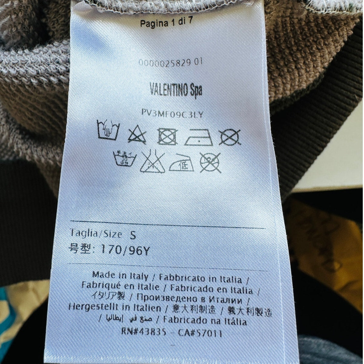 Valentino Army Green Black Tan Camo Print Bright Blue Stars Front Zip Hoodie S