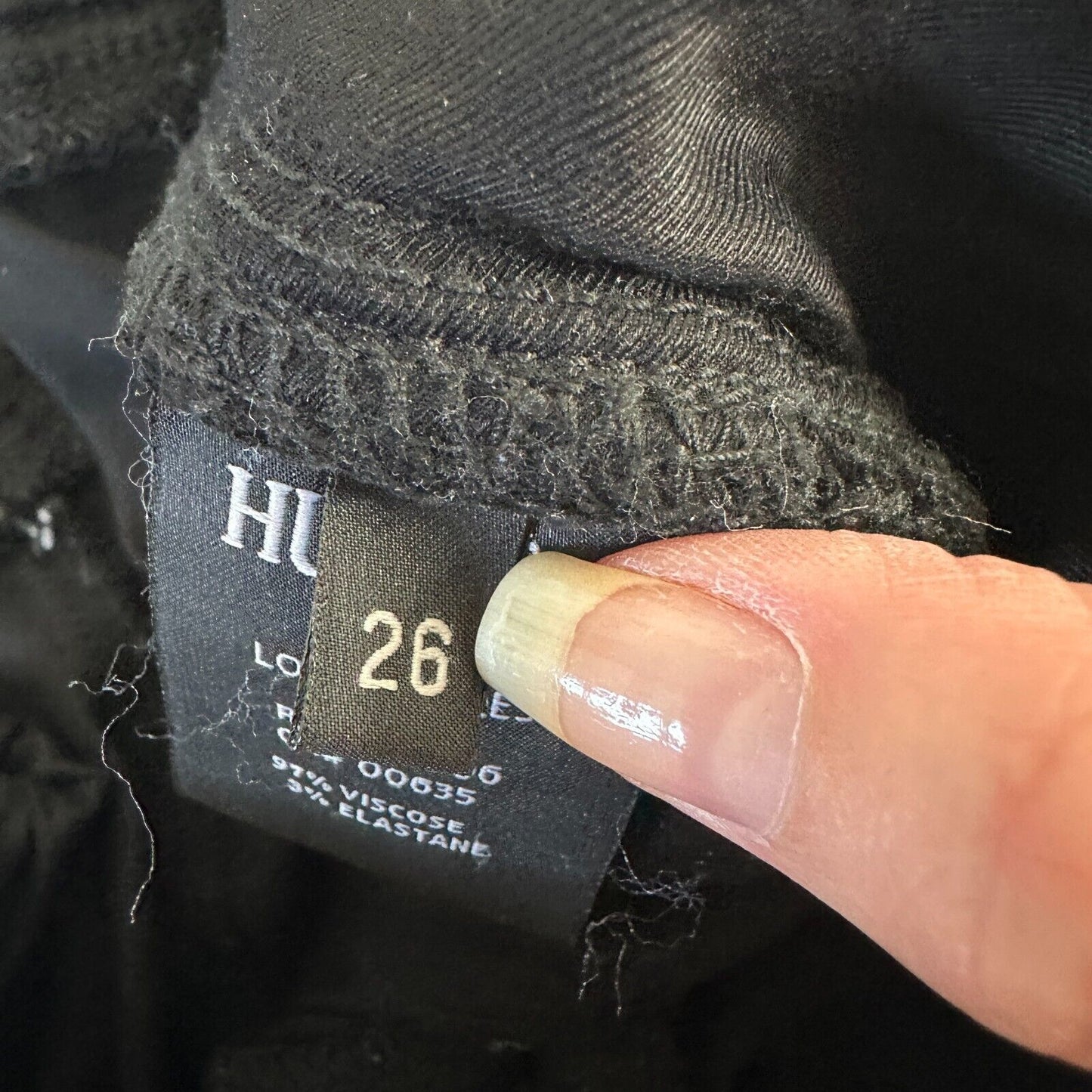 Revolve Hudson Katie Crop Black Sweatpant Jogger Zip Pocket Drawstring Pants 26