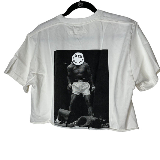 God Selection XXX Cream Champion Boxer Graphic cut crop top short sleeves L