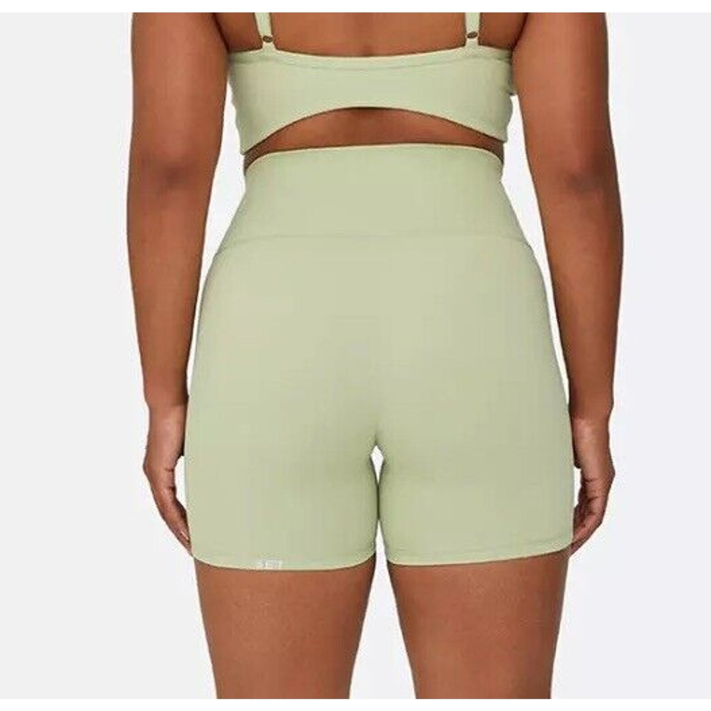 Set Active Lime Green Luxform Stretch High Waist Slimming Biker Shorts XS