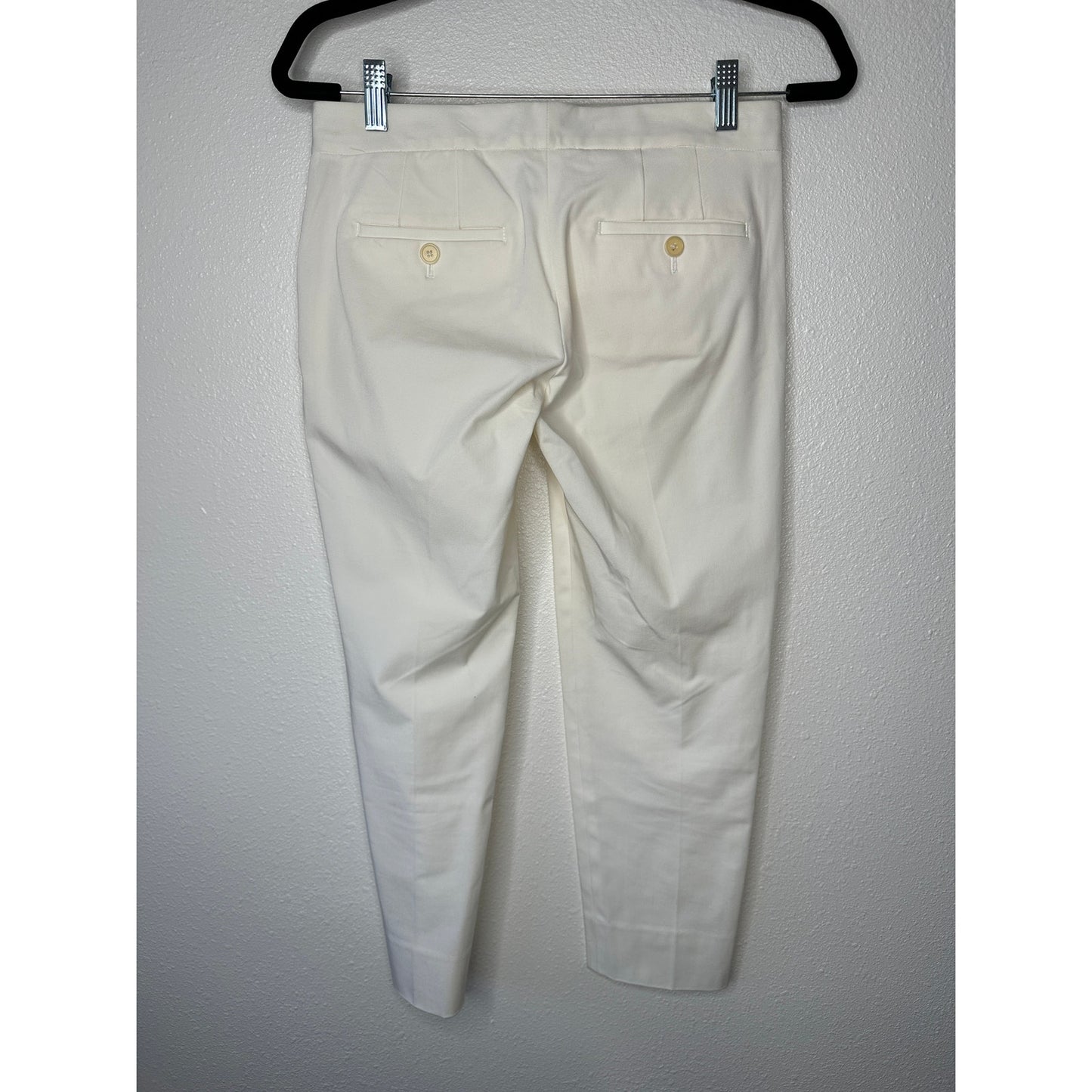 Theory Ivory Ibbey Crepe Crop Slash Pockets Skinny Trouser Pants 2