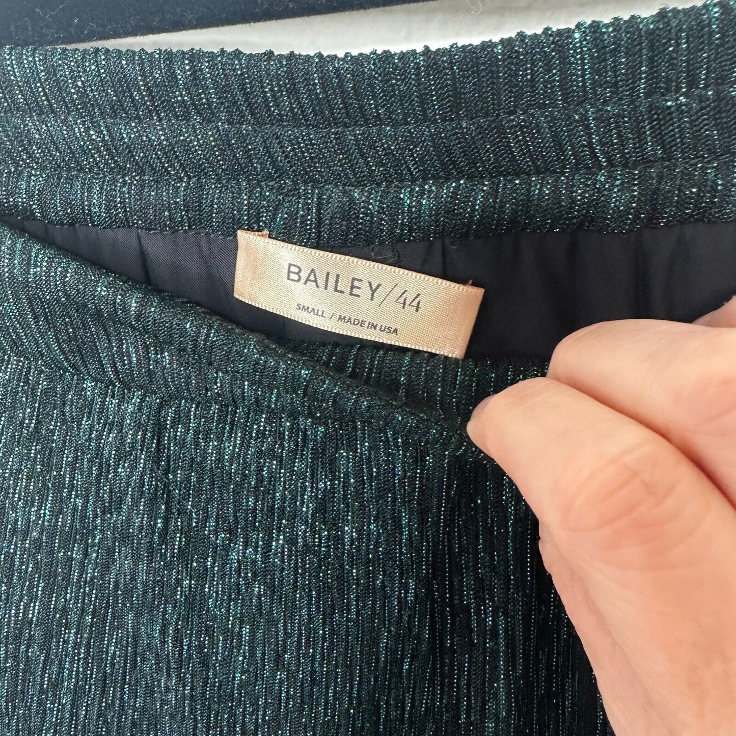 Bailey 44 Emerald Green Metallic Shimmer Pants With Undershorts Harem Legs Small