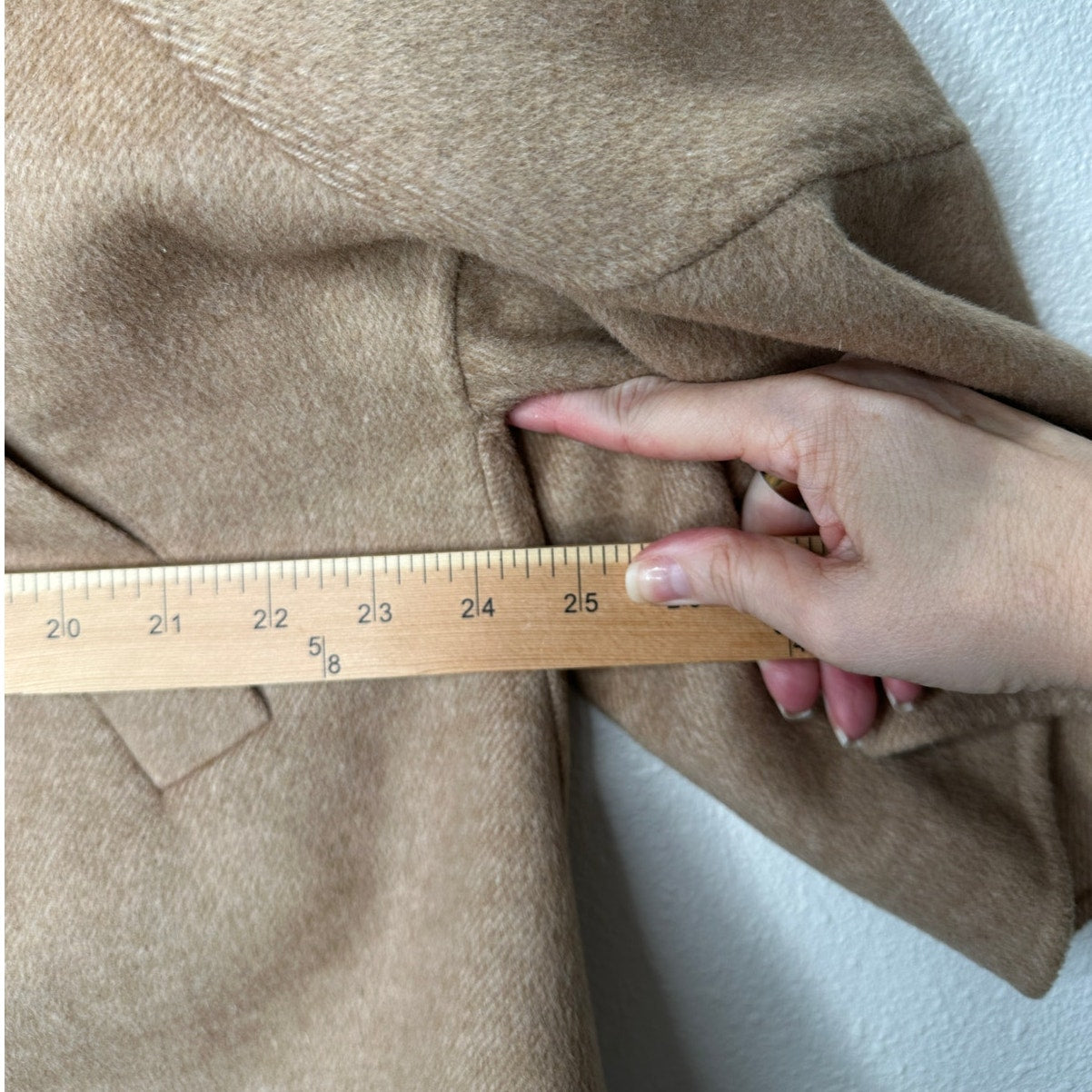 Zara Tan Fuzzy 3/4 Sleeve High Low Front Button Jacket Small