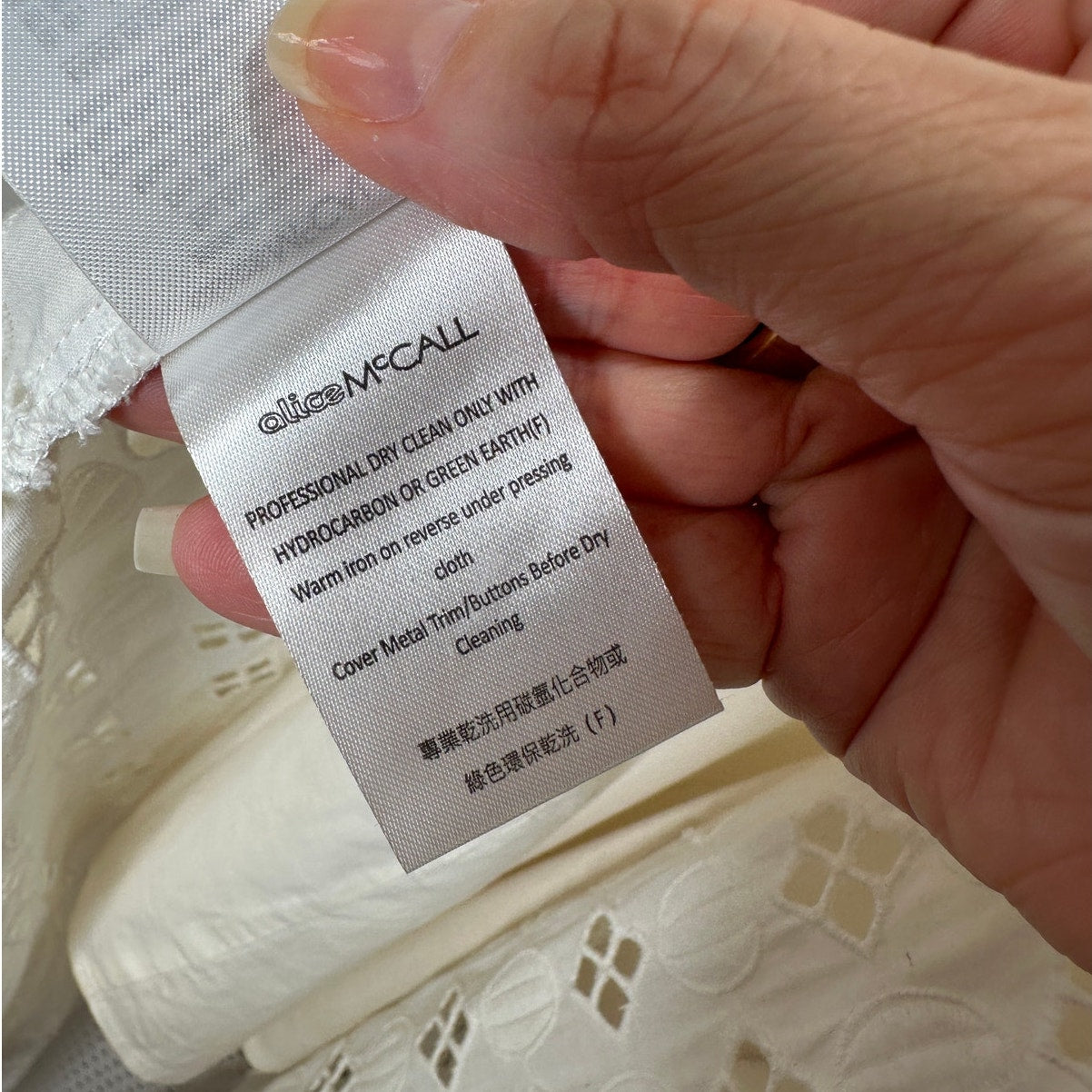 Alice McCall Daybreak White Ivory Broderie Lace Midi with Slip Dress 2