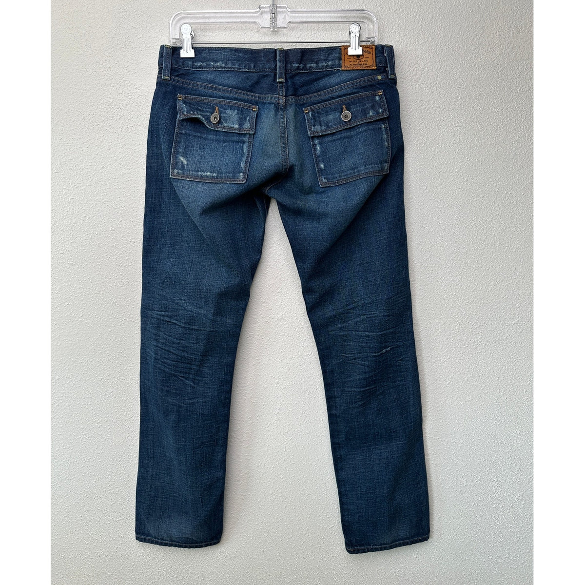 Lucky Brand Y2K Low Rise Dark Medium Wash Cargo Jeans Size 4/27