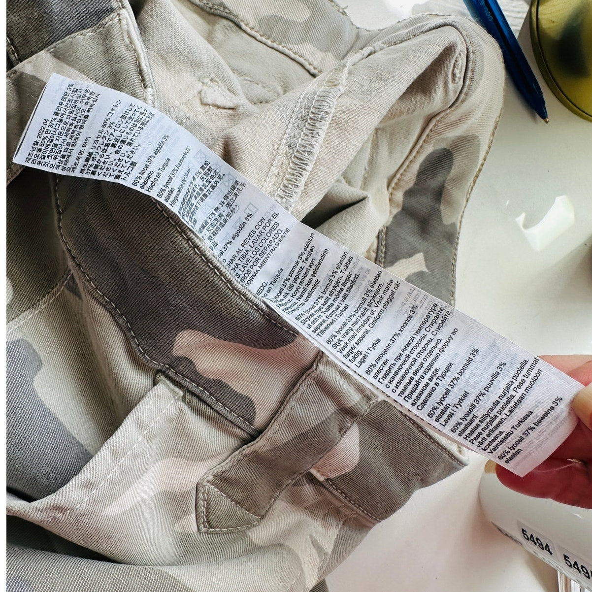 Allsaints Tan & Green Camo Nola Cargo Jogger Zip Ankle Trouser Pant 29