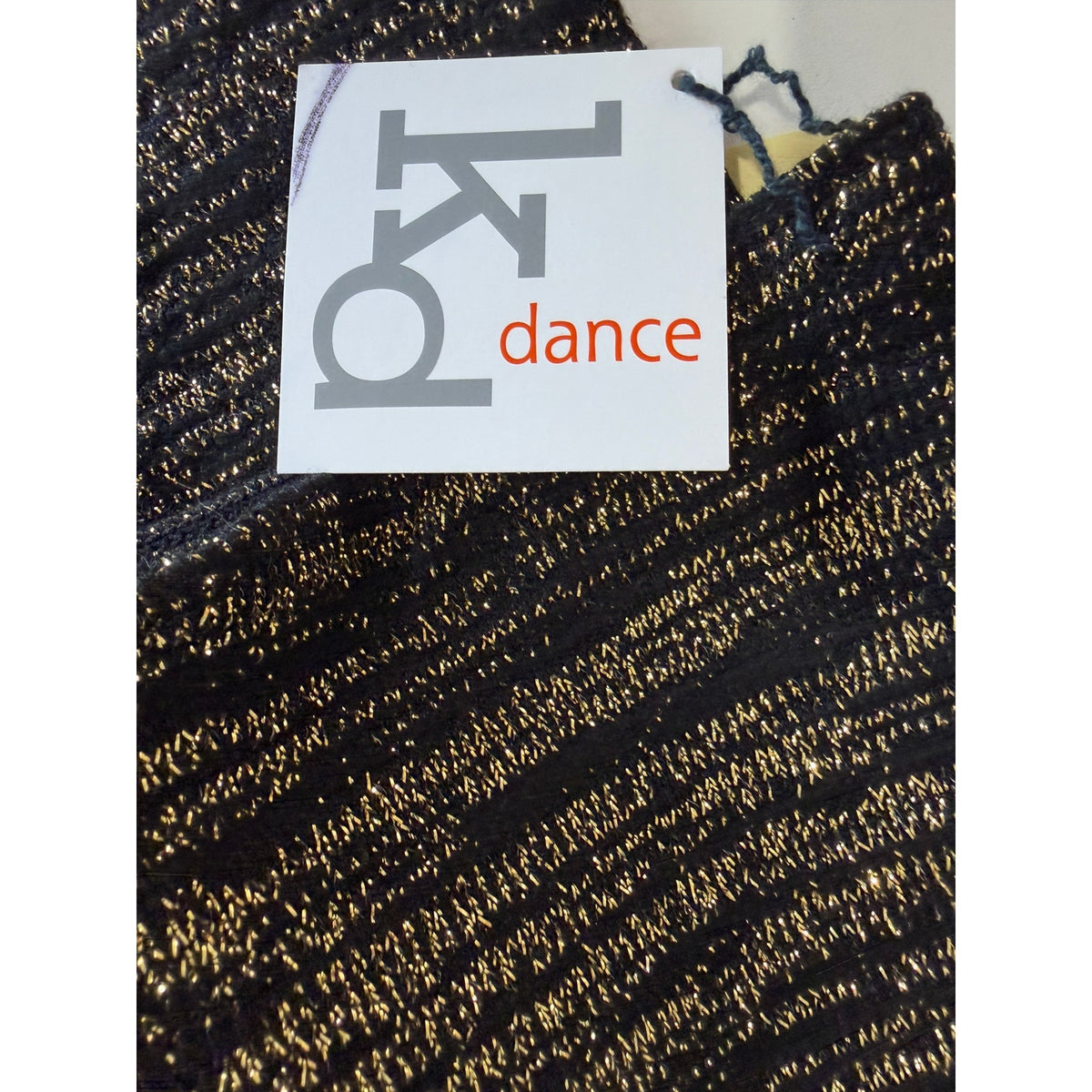 NWT KD Dance Womens Black Gold Metallic Tube Dress S
