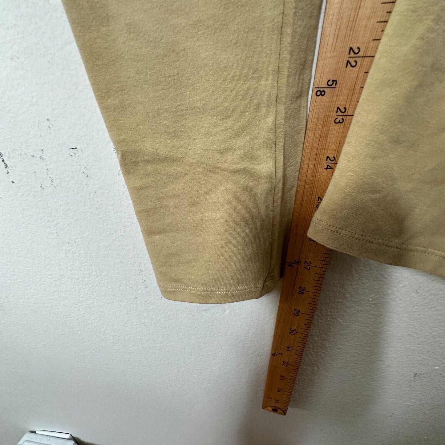 LVYC Les Vertes Yacht Club Tan Leggings Black LVYC logo Waist Medium