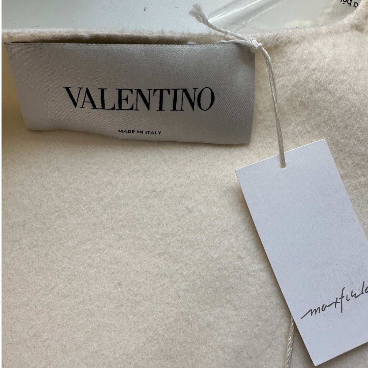 NWT Valentino Cream & Black Wool Cashmere Blend Cape 44 / 8