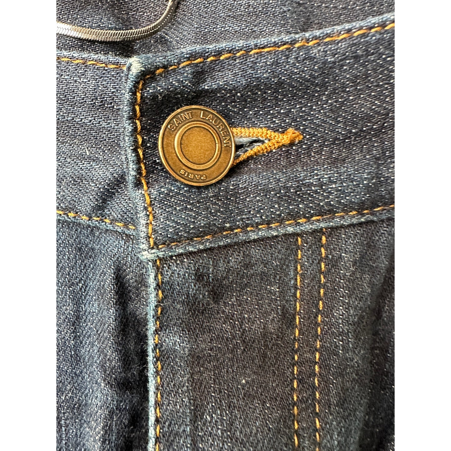 Saint Laurent Dark Wash Jeans Men's US 33 Button Fly Straight Leg
