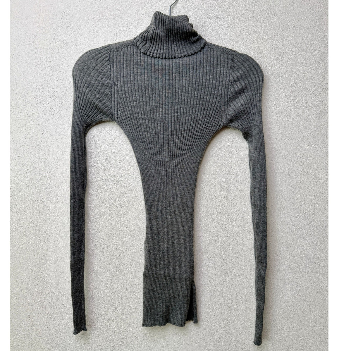 Quira Gray Cashmere Silk Turtleneck Tunic Women M