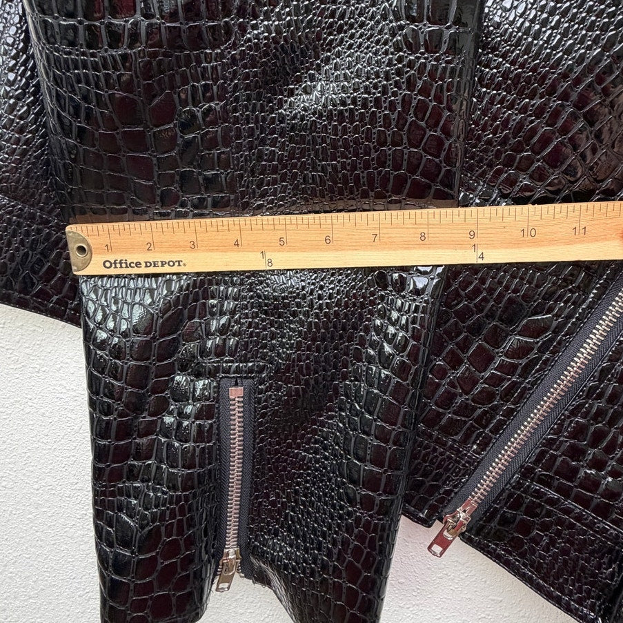 Stand Studio Imani Womens US 8 Black Croc Moto Jacket