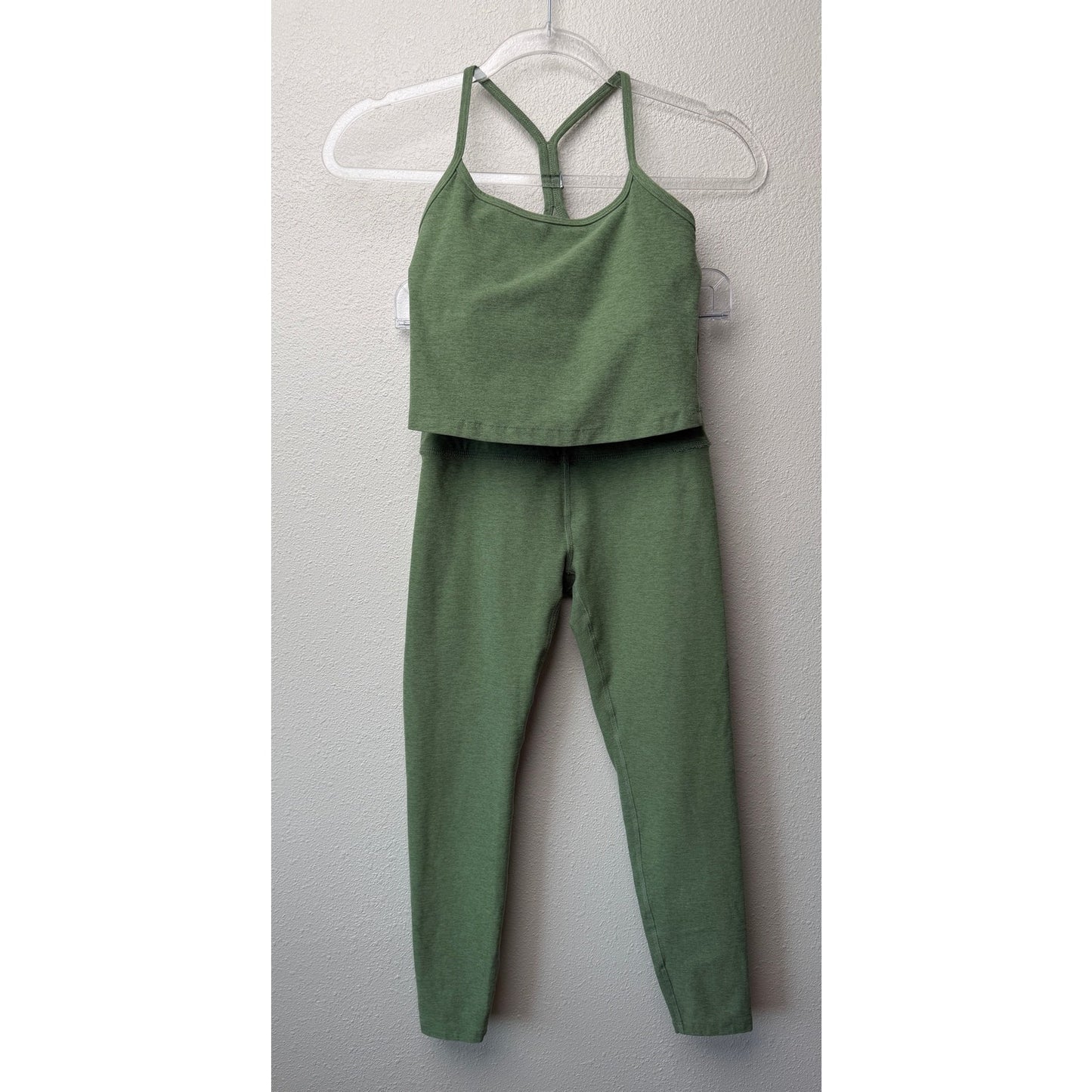 Beyond Yoga Green Legging Sports Bra Set Women US S