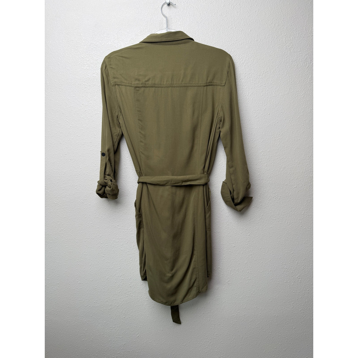 Sanctuary Olive Belted Utility Shirt Dress Women S