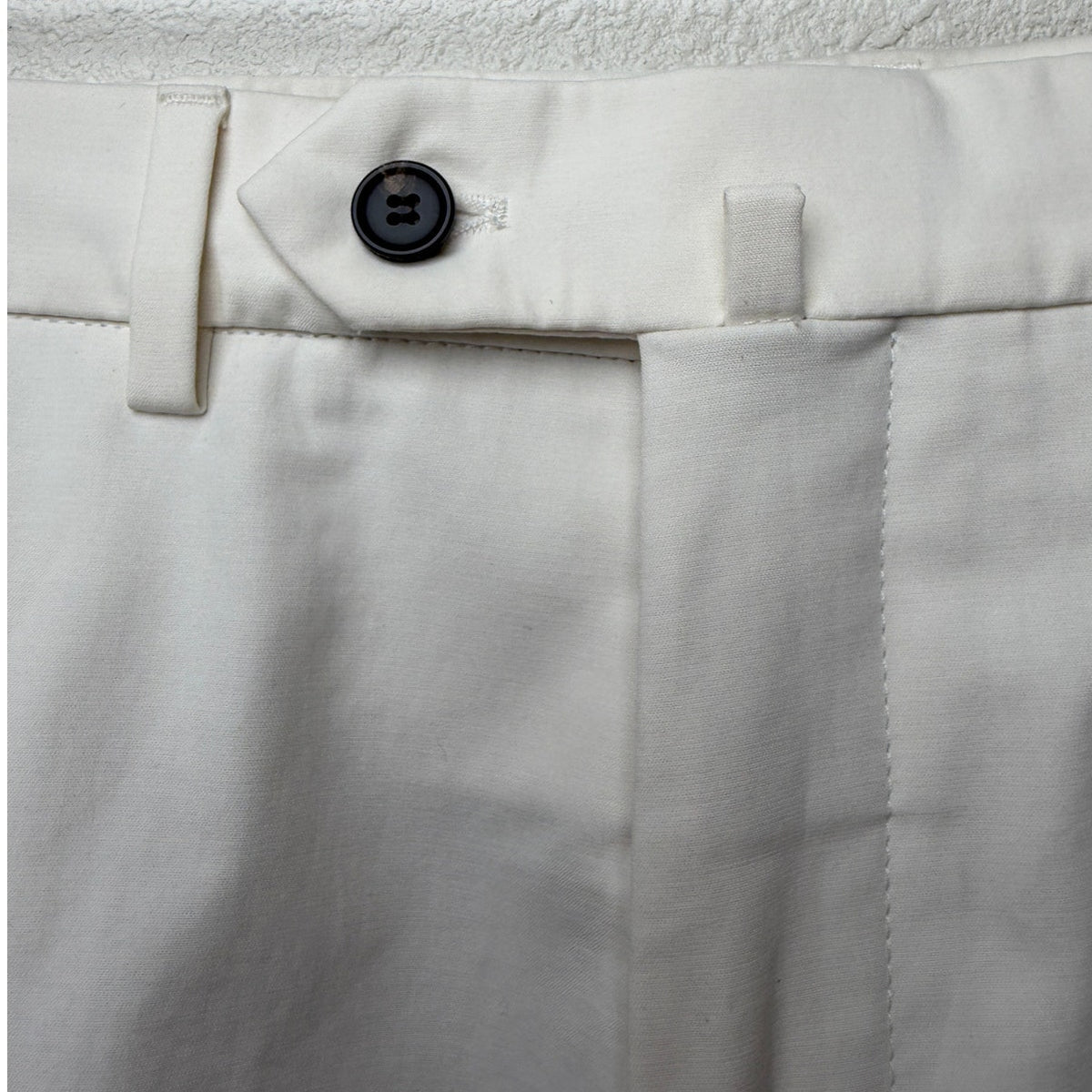 Loro Piana Carlo Stretch Cotton Trousers Light Cream Stone Men's US 30