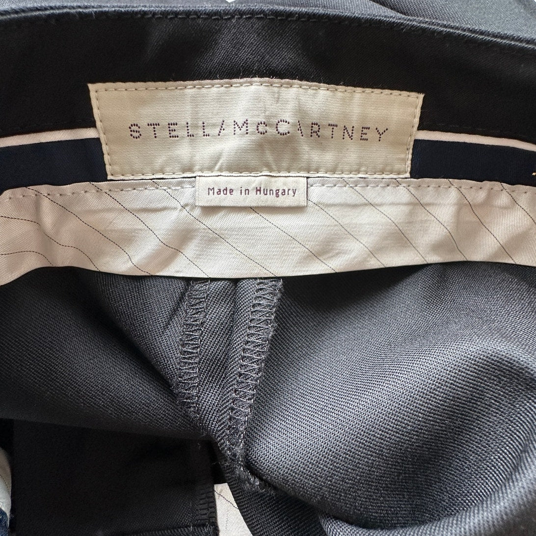 Stella McCartney Black Ankle-Zip Tailored Pants Women Size 6