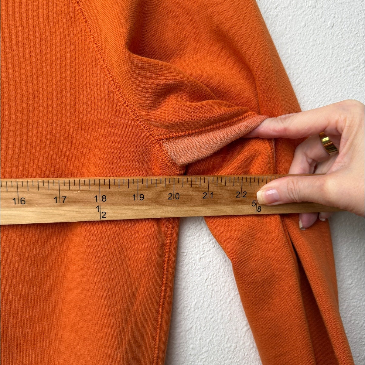 FRAME Burnt Orange Crewneck Sweatshirt Slim Raglan Pullover Women's M