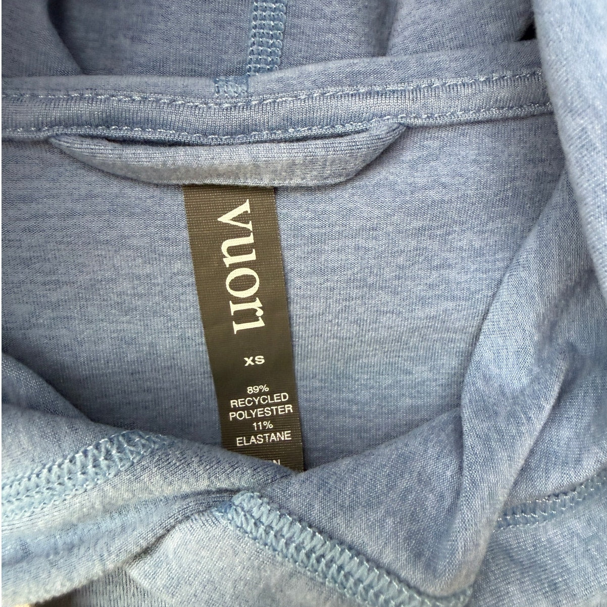 Vuori Blue Hooded Crop Sweater XS Lightweight Long Sleeve Pullover Women