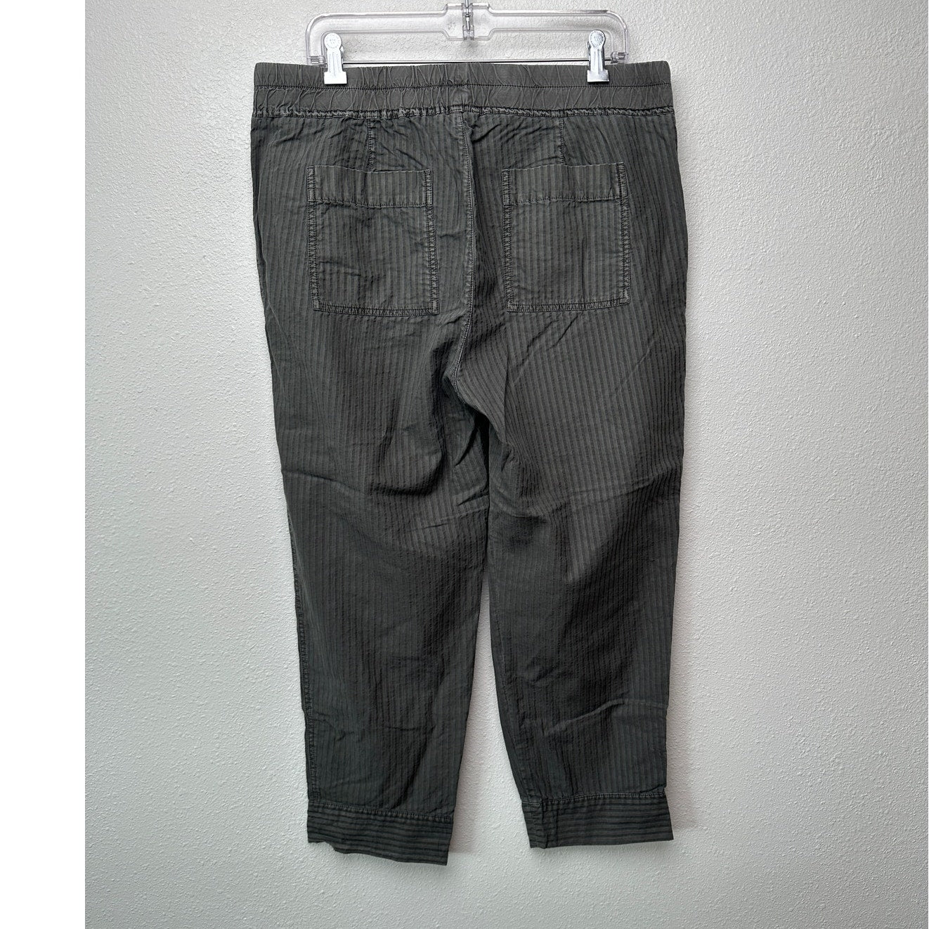 NWT James Perse Women’s Striped Utility Jogger Pants Green Sz 4