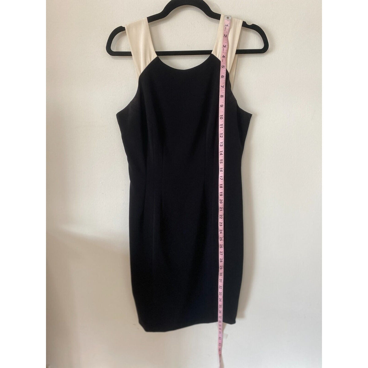 Jay Godfrey Black & Cream Strap Colorblock Sheath Bodycon Blue Zipper Mini 10