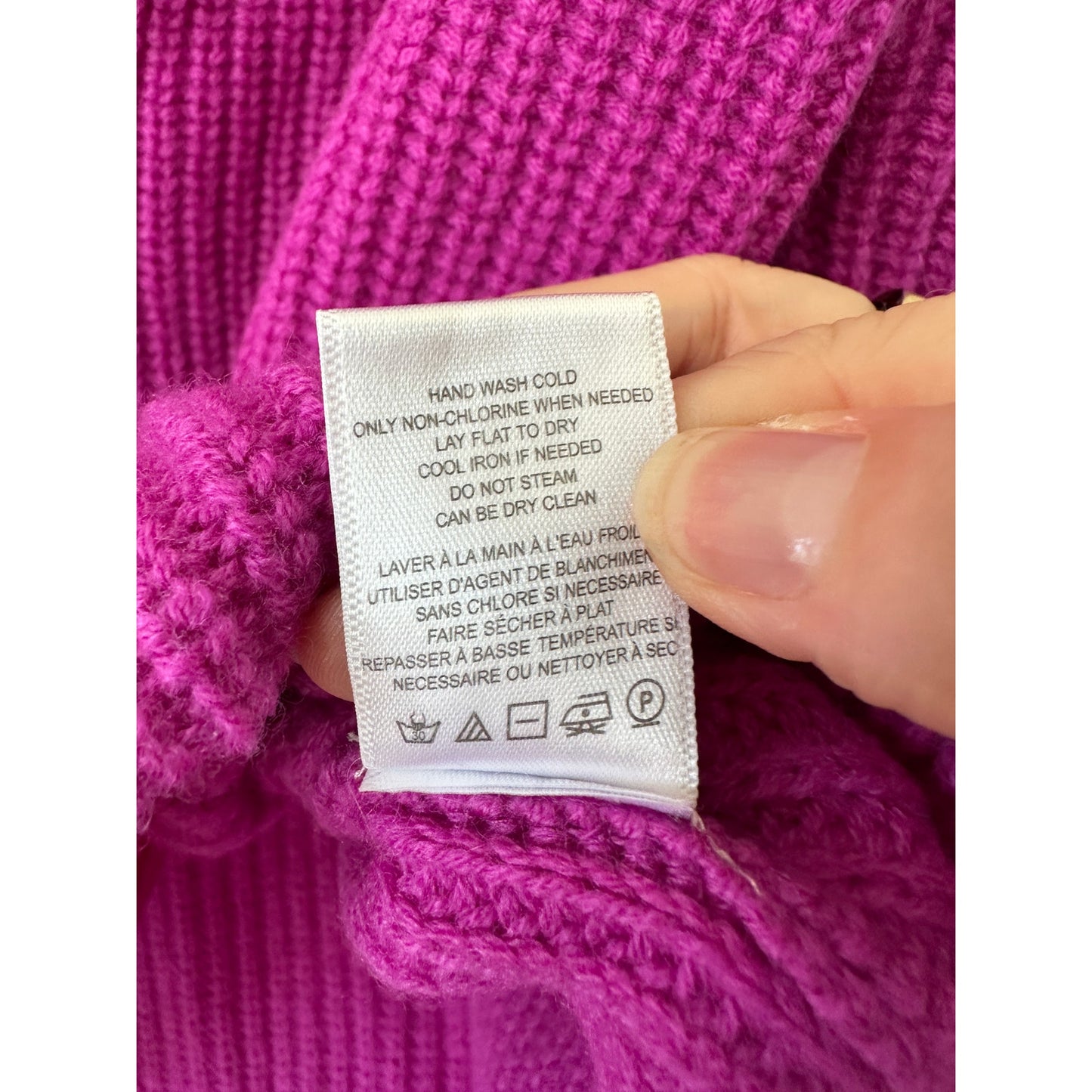 A.L.C. Violet Deep V-Neck Long Sleeve Boxy Crop Sweater XS