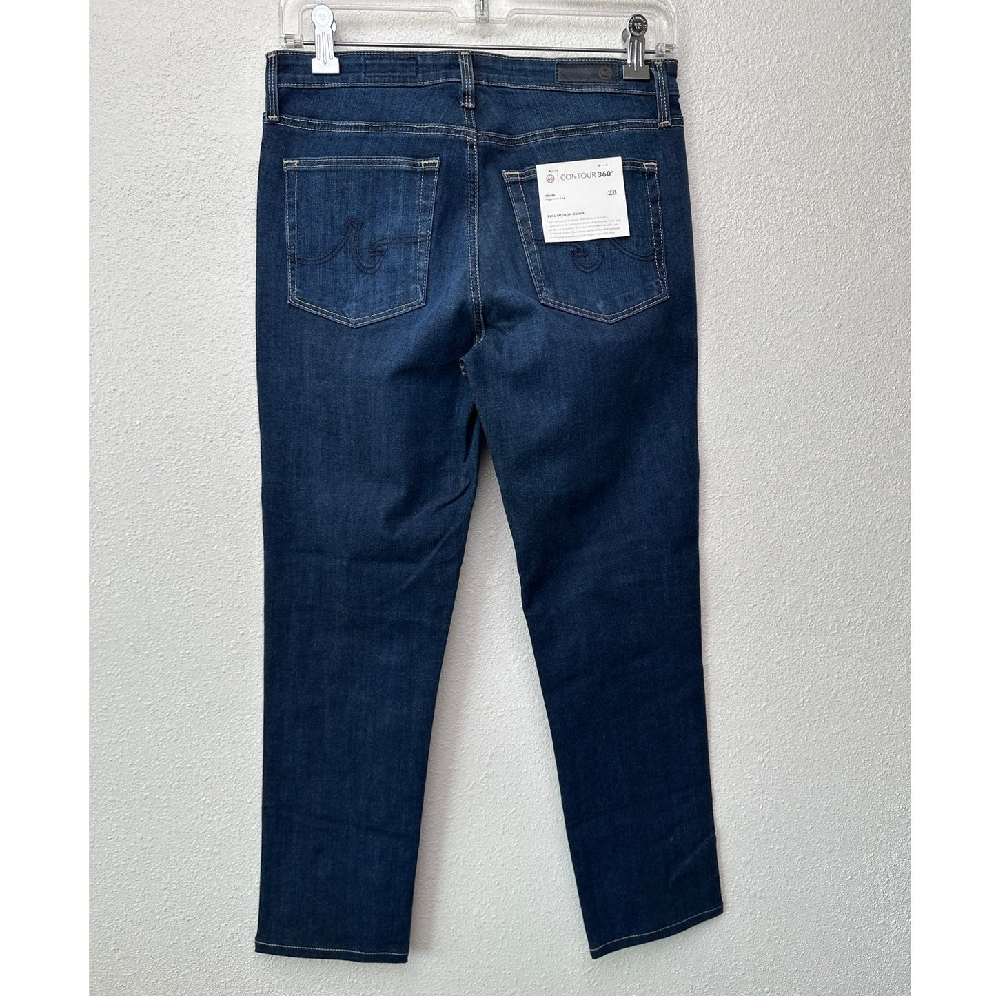 NWT AG Contour 360 Prima Cigarette Leg Jeans Dark Wash Women’s 28