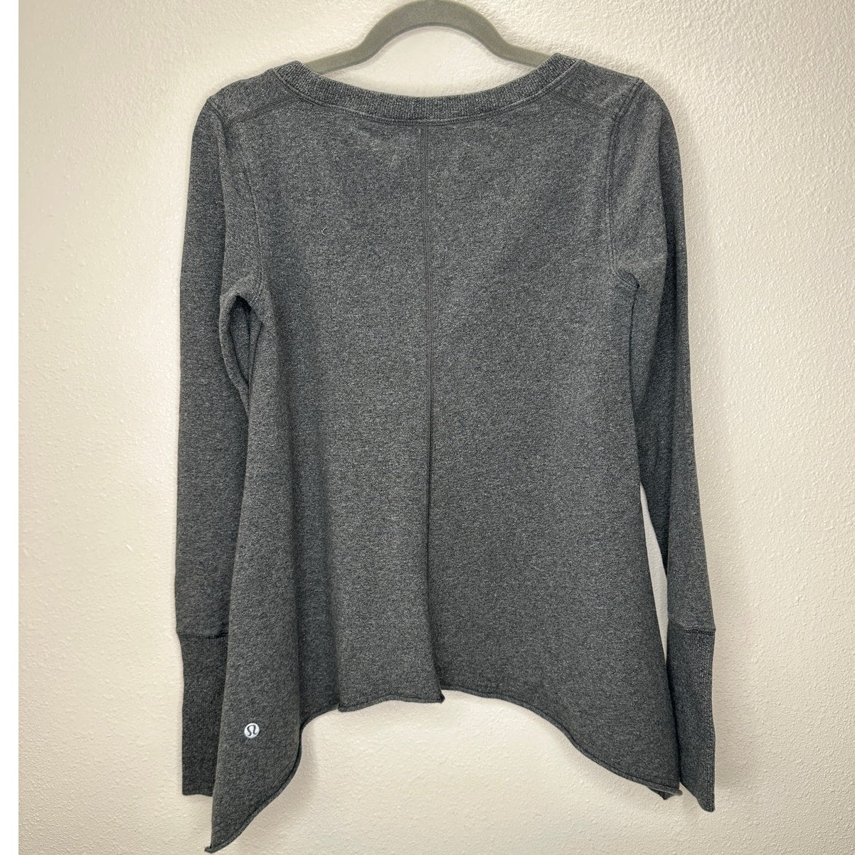 Lululemon Athletic Gray Tea Lounge Pullover Sweater Asymmetrical Hem 6