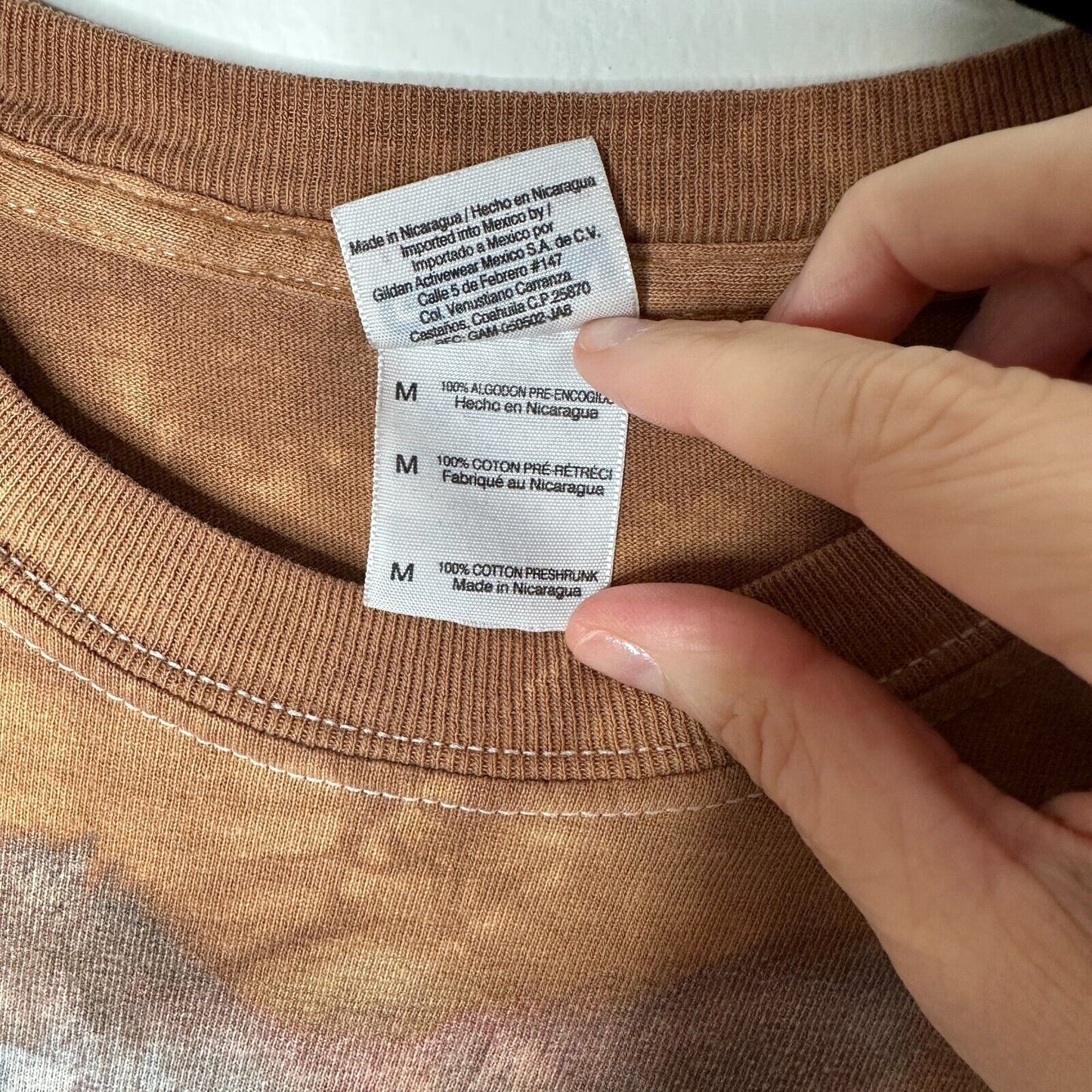 The Mountain Carol Cavalaris Wolves USA Dream Catcher Brown Tie Dye Tee Medium