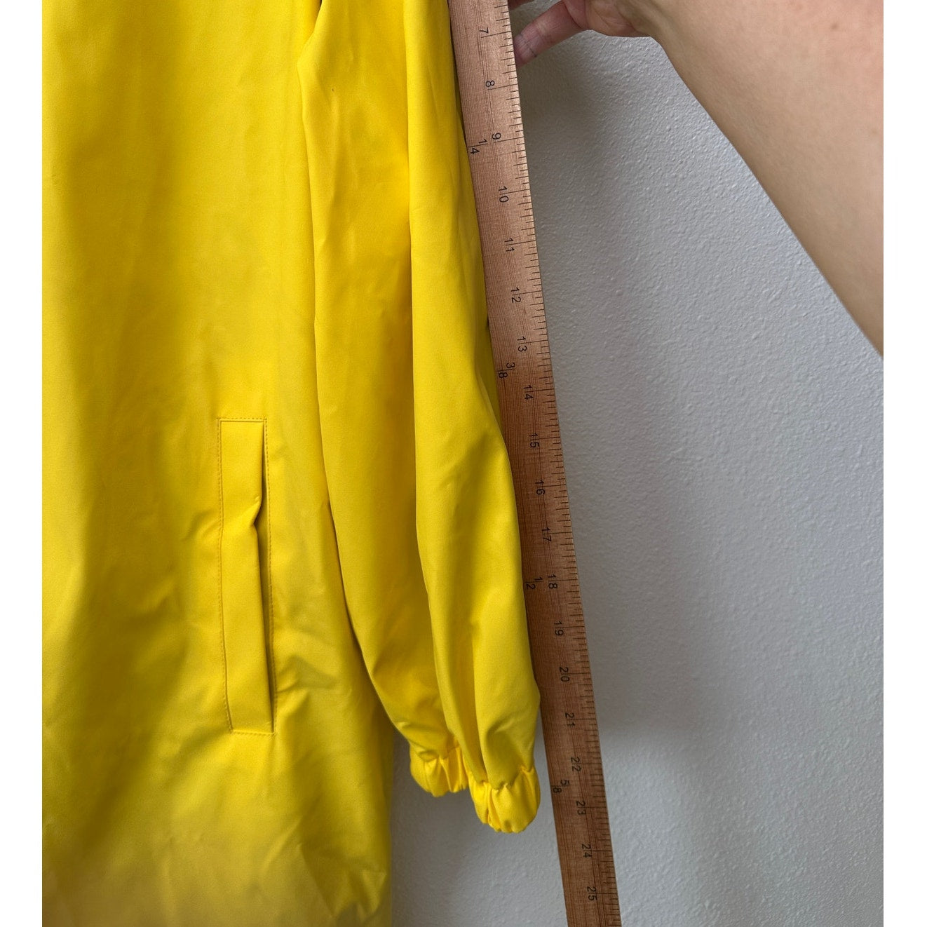 Disney Paris Minnie Mouse Yellow Rain Jacket Women XL