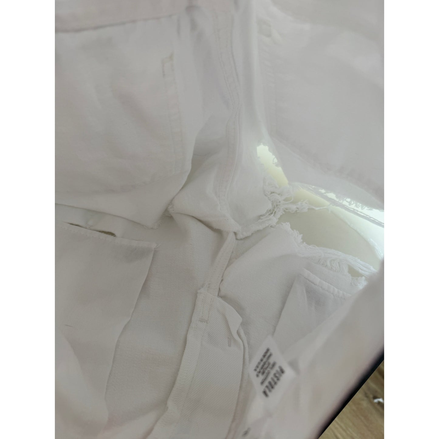 Pistola White Denim Shorts Womens US 27 Cutoff