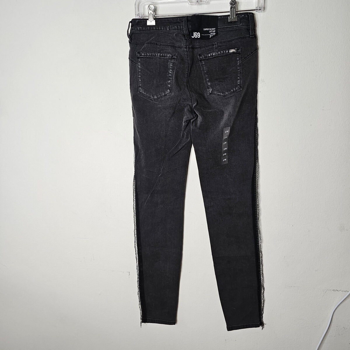 NWOT Armani Exchange J69 Super Skinny Lift Up Mid-Rise Dark Gray Jeans 27