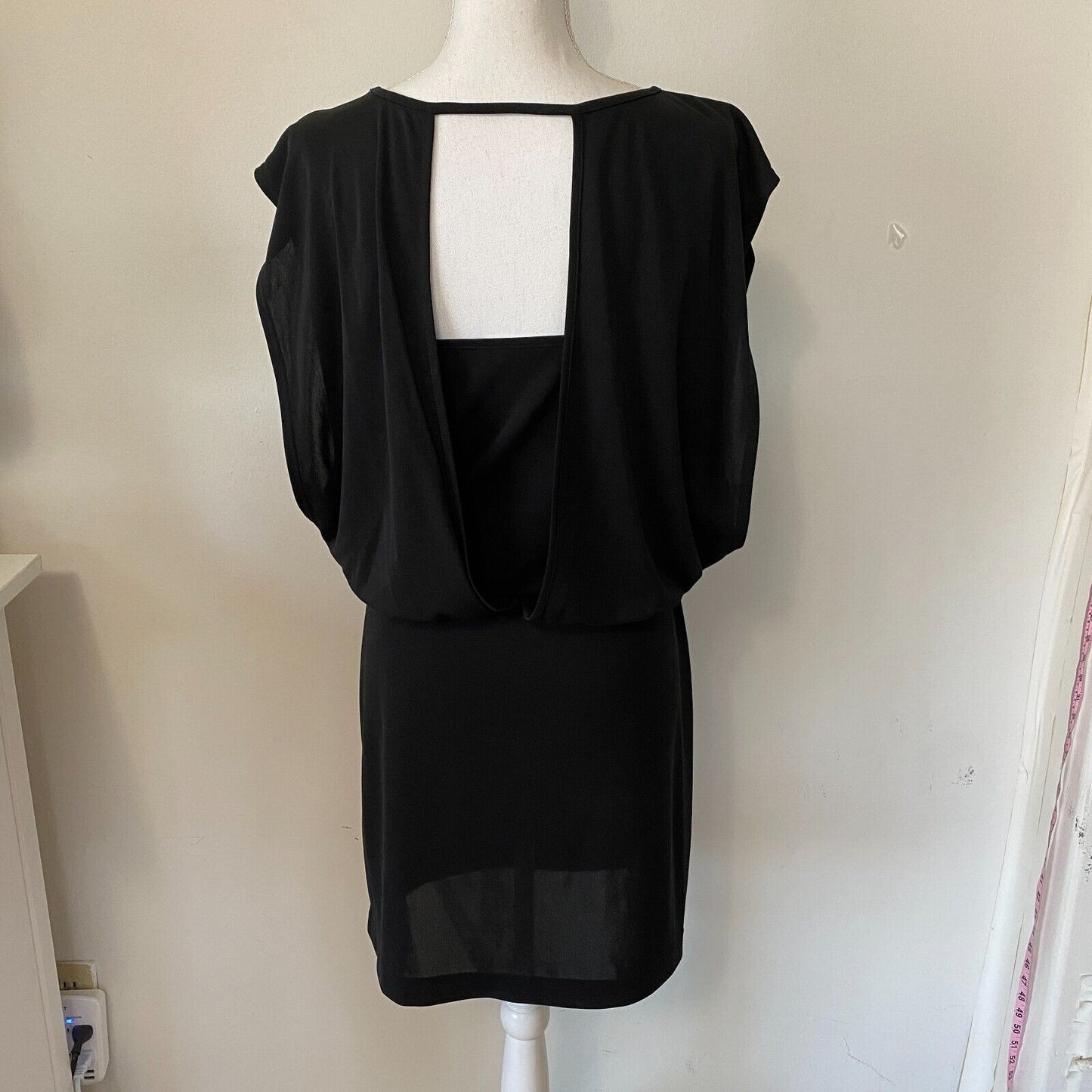 REVOLVE Susana Monaco Black Fitted Waist Kat Sleeveless Open Back Dress S