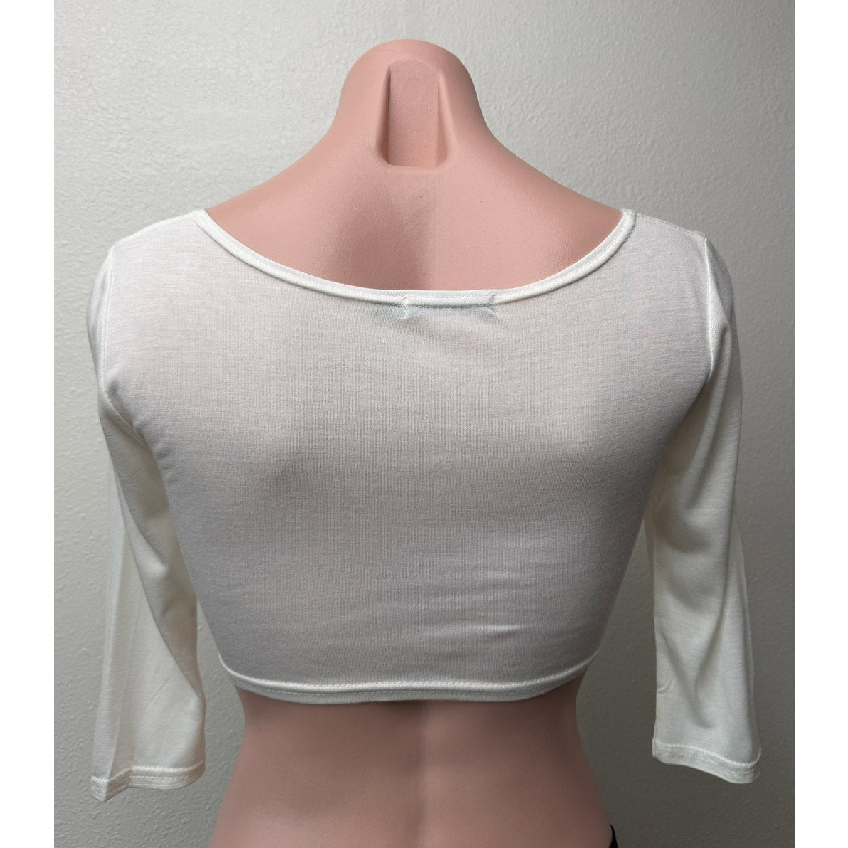 Nasty Gal Cream Square Neck Crop Top Womens US 4