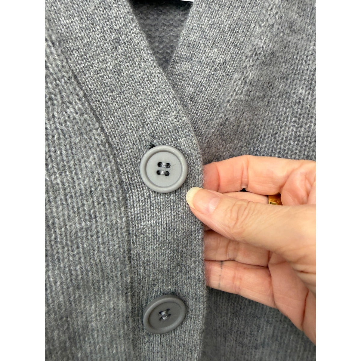 NWT C by Bloomingdales Gray Cashmere Cardigan Women XS