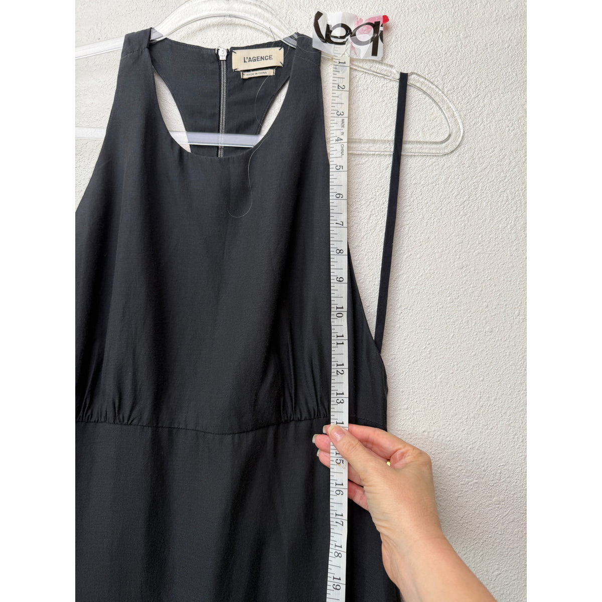 L'AGENCE Black Racerback Ruffle Hem Dress Women 4