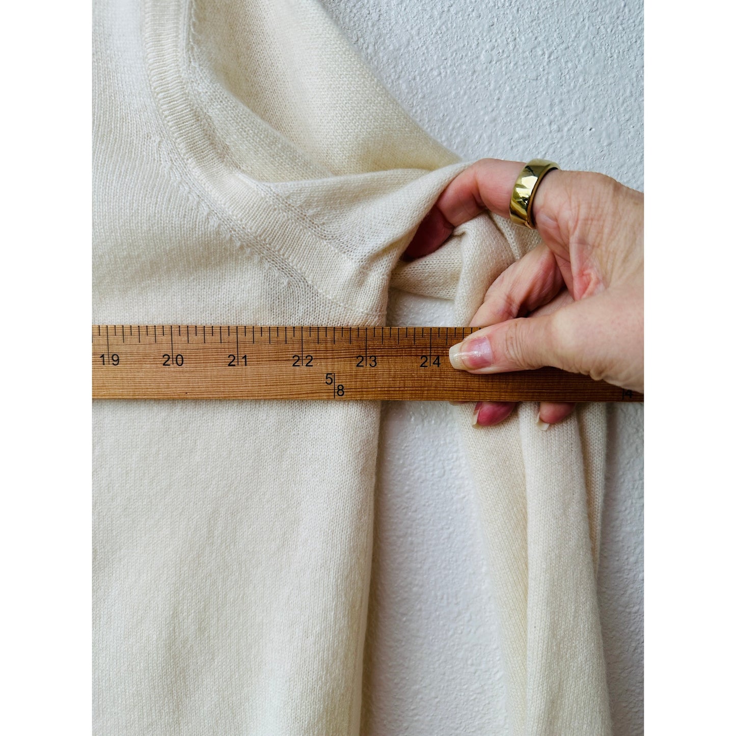 Magaschoni Sweater Cream Women US M 100% Cashmere Layered