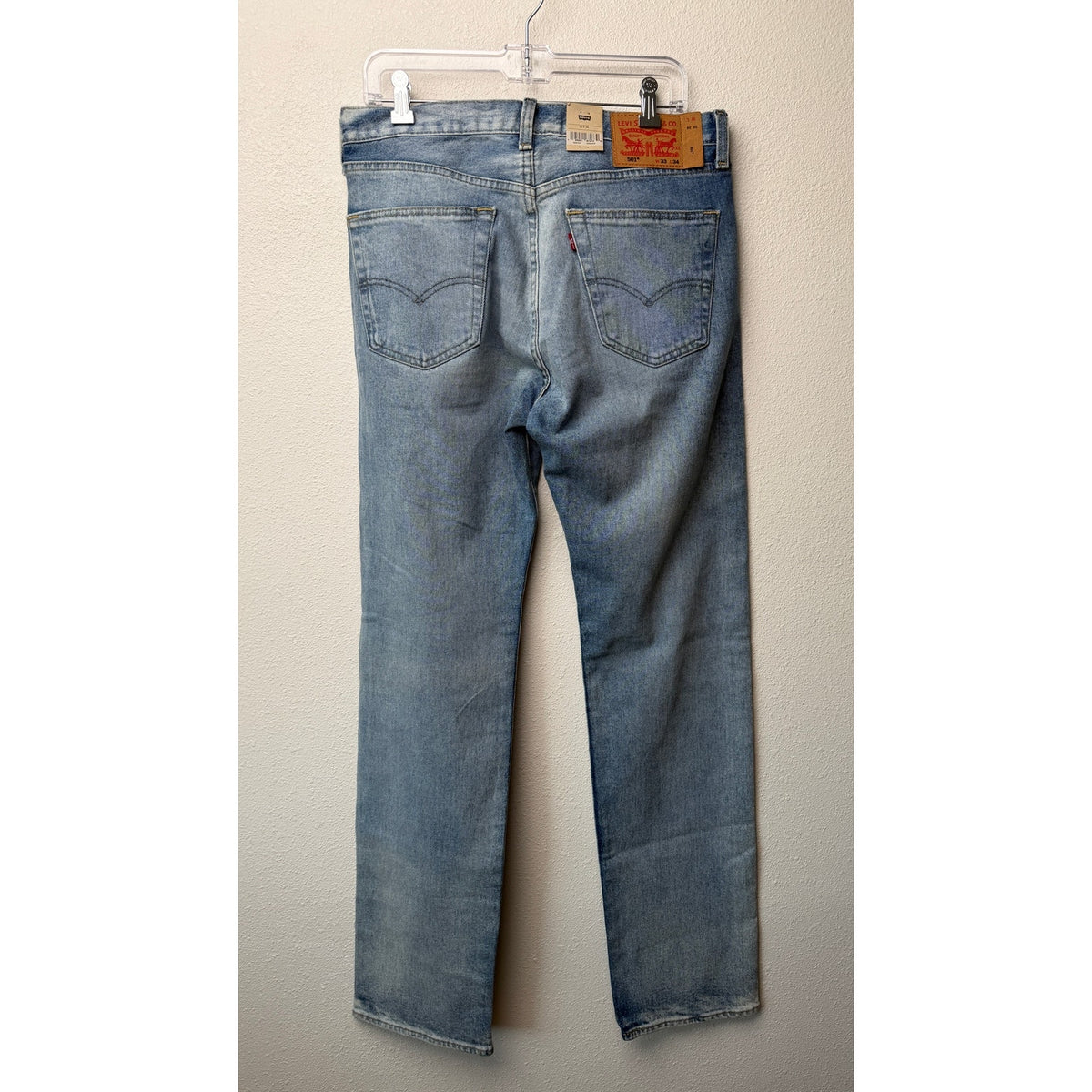 NWT Levi's 501 Light Wash Men's Jeans 33x34 Stretch