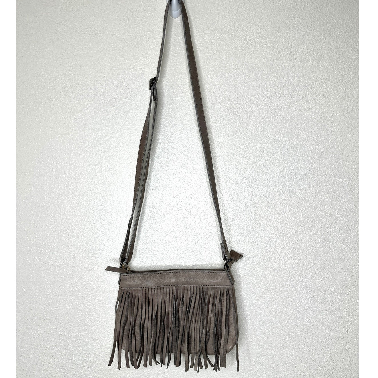 NWT Cut N Paste Taupe Molly Mini Fringe Purse Crossbody Bag