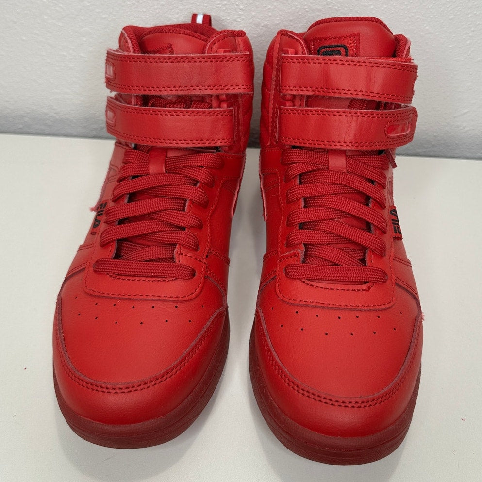 Fila Red Monochromatic F-14 High Top Casual Sneaker Shoe 8