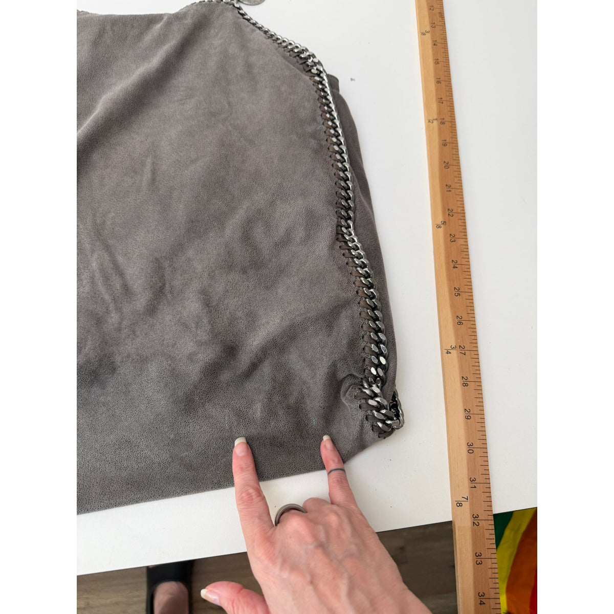 Stella McCartney Gray Chain Tote Bag Women's Large