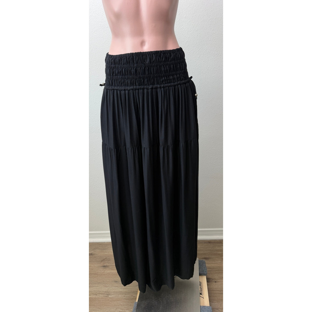 NWT Elan Black Convertible Dress Maxi Skirt Women M