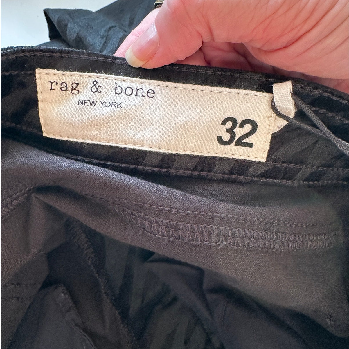 NWT Rag & Bone Nina High-Rise Ankle Skinny Pants Black Zebra 32