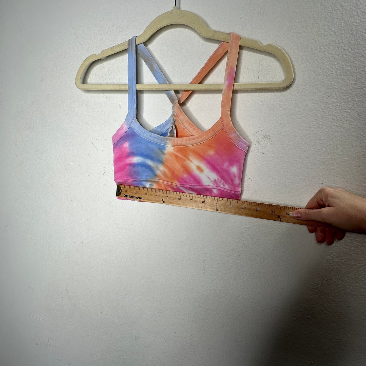 Chaser Pastel Pink Blue Orange Tie Dye Yoga Pants & Matching Sports Bra XS