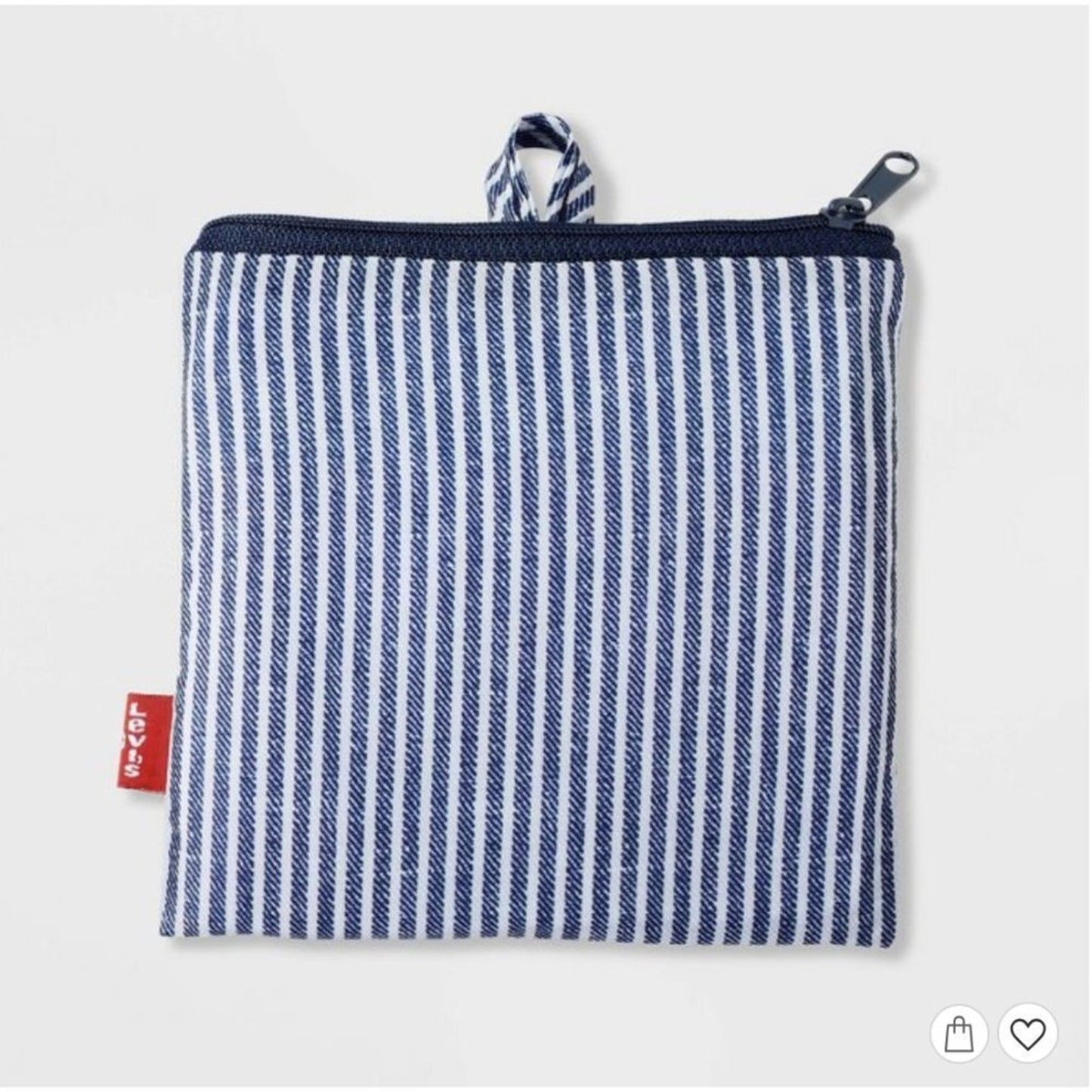Levi's x Target Collab LARGE Reusable Blue White Striped Red Logo Tote Bag Purse